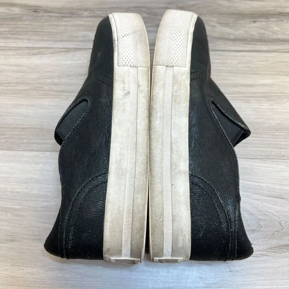 ASH Women's‎ Size 40 US 9 Jungle Black Platform Slip-On Sneakers Shoes Leather